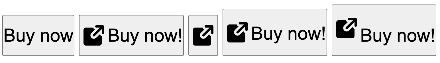 Several button examples with alignment