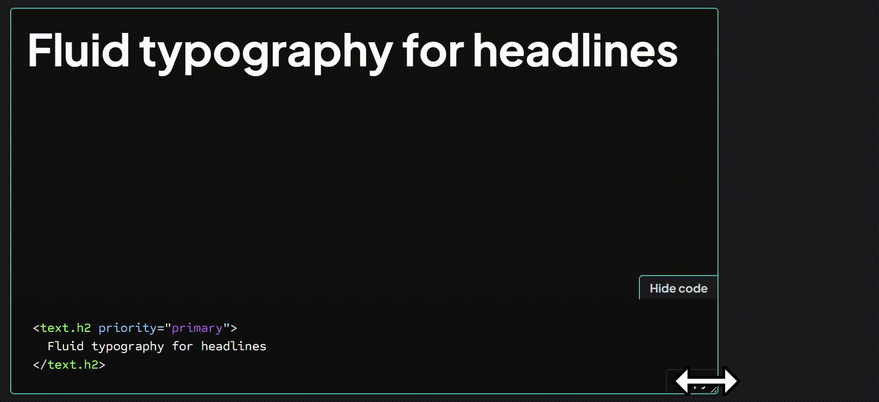Resizing panel causing the font size to mantain wrapping behavior between "breakpoints"